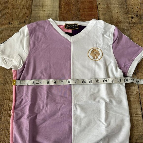 Black Pharaoh Womens Sweat suite set short sleeve top short joggers pink purple - Picture 2 of 16